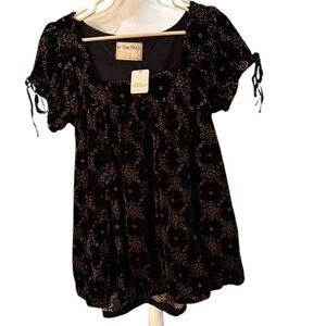 Free People/We the Free Velvet Summer Camp Tunic/Mini Dress Size S. NWT